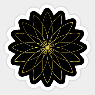 Lotus Flower - geometric pattern - graphic Sticker